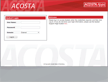 Tablet Screenshot of iqubedlogin.acosta.com